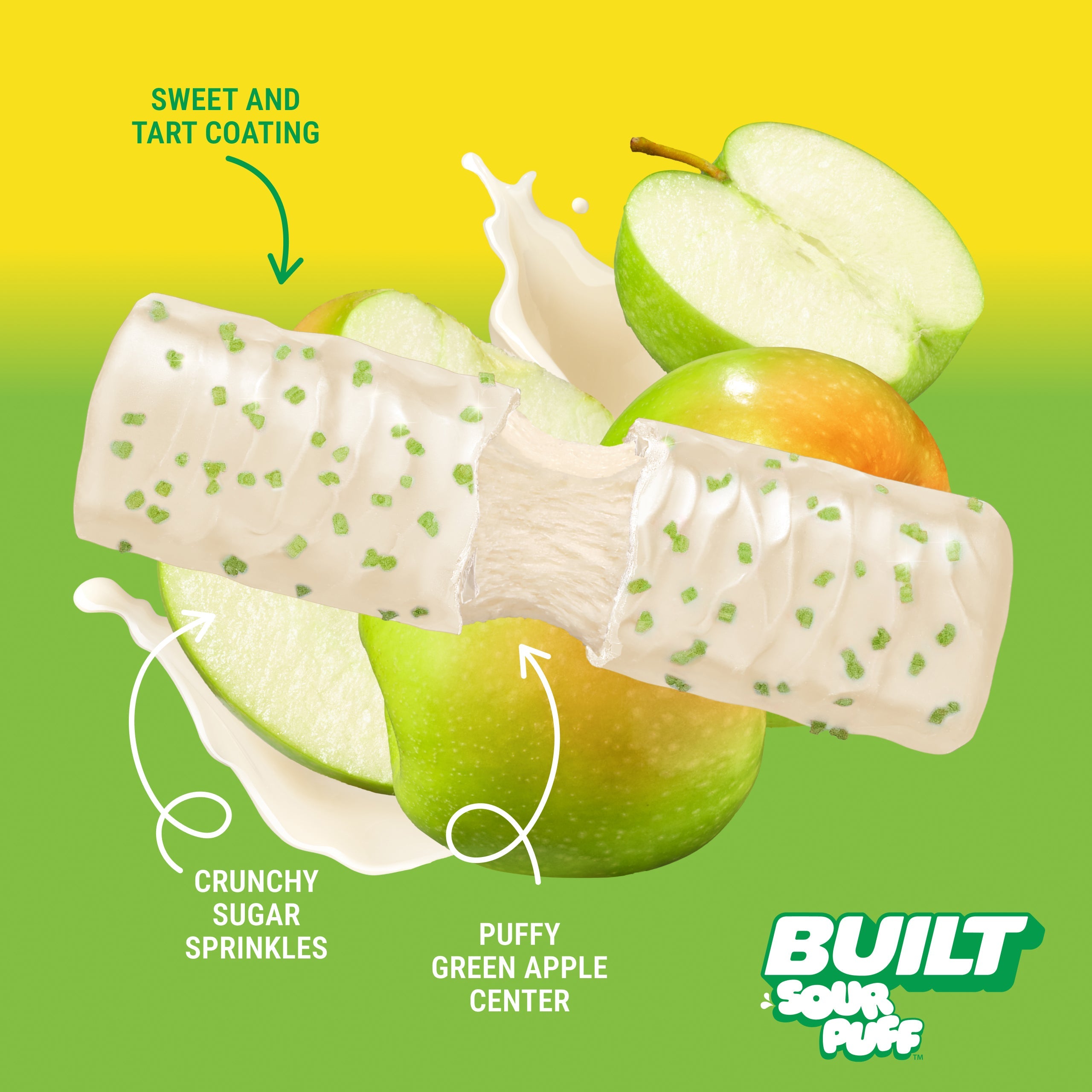 Green Apple Crush Sour Puff 4ct - Leisurely Moment During Downtime