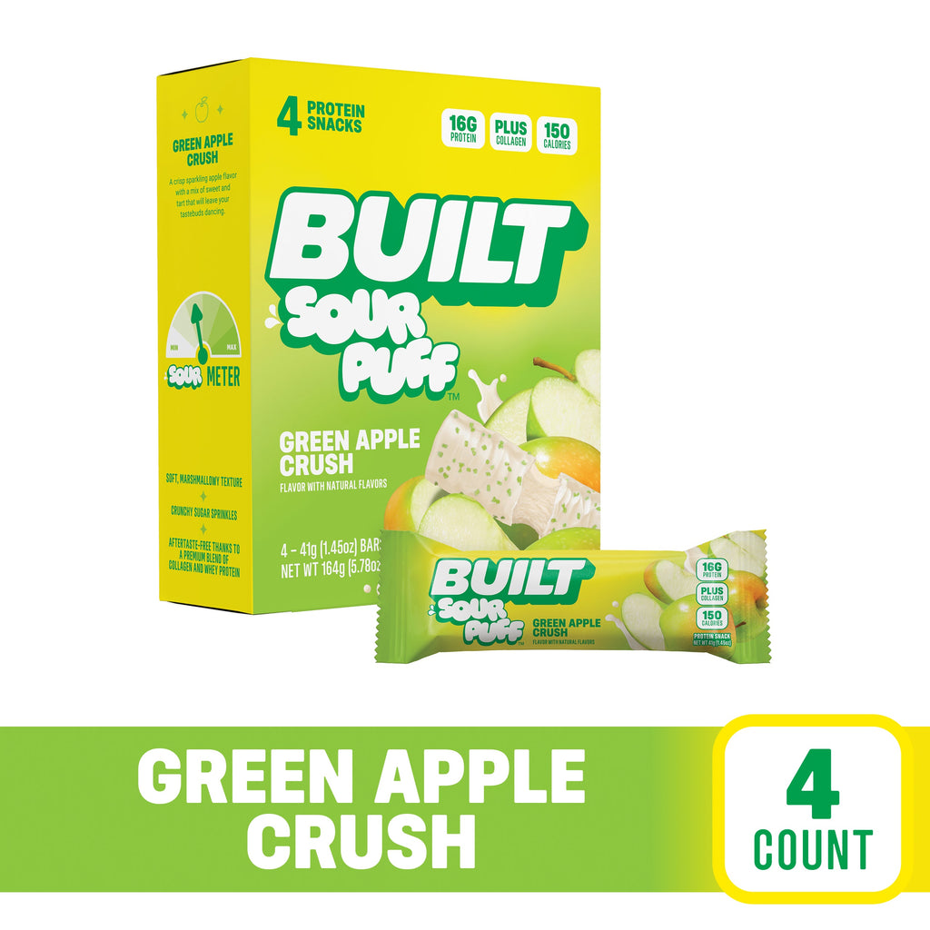 Green Apple Crush Sour Puff 4ct - Leisurely Moment During Downtime