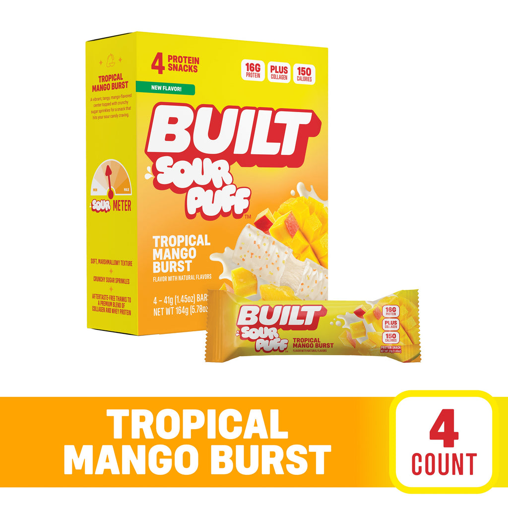 Tropical Mango Burst Sour Puff 4ct - Unplanned Moment on Weekends