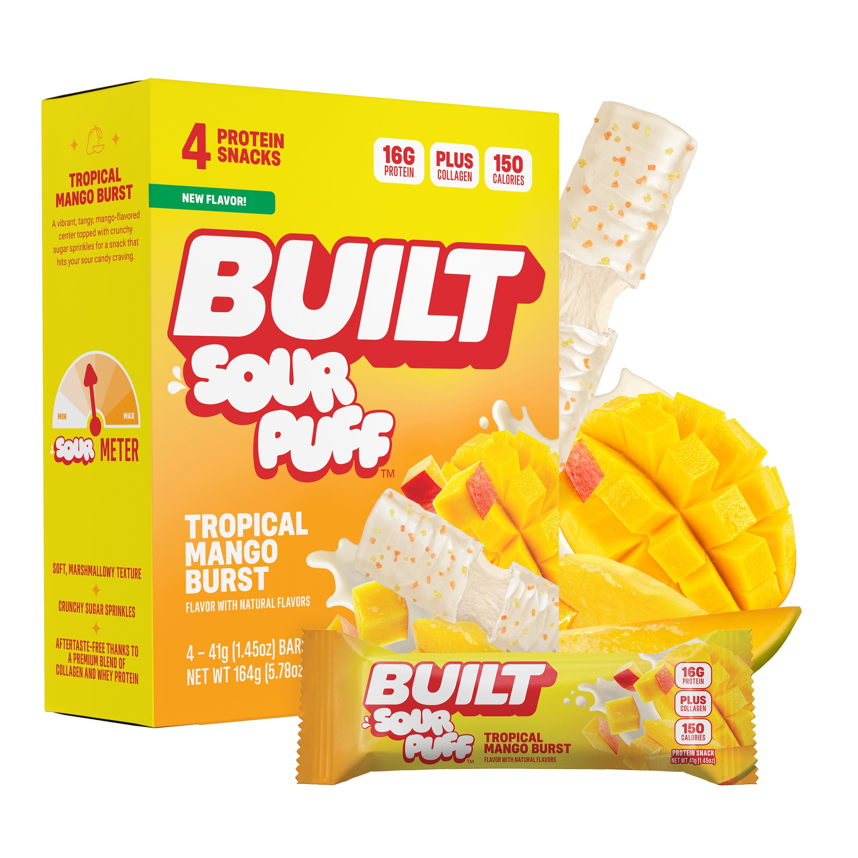 Tropical Mango Burst Sour Puff 4ct - Unplanned Moment on Weekends